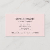 Carte De Visite Logo professionnel du code QR | Rose bleu moderne (Dos)