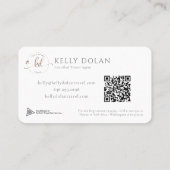 Carte De Visite Logo professionnel élégant Code QR (Dos)