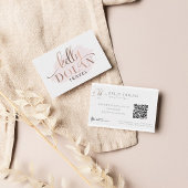 Carte De Visite Logo professionnel élégant Code QR