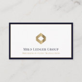 Carte De Visite Logo professionnel élégant de luxe (Devant)