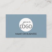 Carte De Visite Logo professionnel en bleu pâle clair du code QR (Devant)