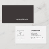 Carte De Visite Logo Professionnel Entreprise Moderne Design noir (Devant / Derrière)