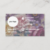 Carte De Visite logo professionnel fleuri coloré (Devant)