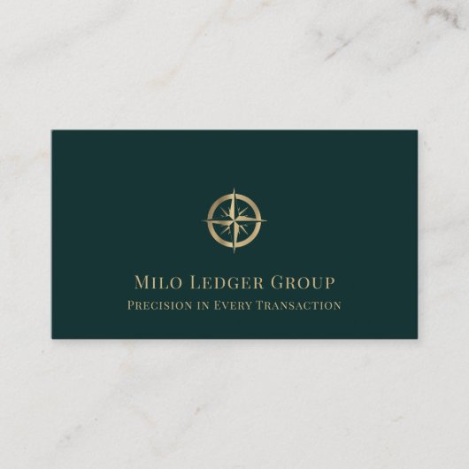 Carte De Visite Logo professionnel Gold Compass (Devant)