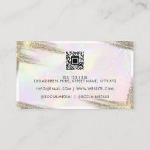 Carte De Visite Logo Professionnel Holographique Faux Gold Luxe (Dos)