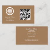Carte De Visite Logo professionnel, infos et code QR (Devant / Derrière)