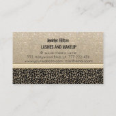 Carte De Visite logo professionnel léopard glittery cat lashes (Dos)