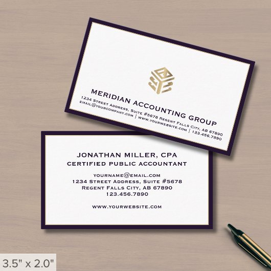 Carte De Visite Logo professionnel Luxe