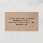 Carte De Visite Logo professionnel minimal Black Yoga Instructor (Dos)