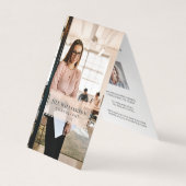 Carte De Visite Logo professionnel minimal et photo d'entreprise (Devant)