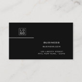 Carte De Visite Logo professionnel moderne à double face noir blan (Dos)