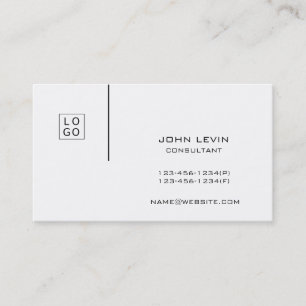 Carte De Visite Logo professionnel moderne à double face noir blan
