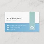 Carte De Visite Logo professionnel moderne Abstrait générique (Dos)