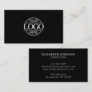 Carte De Visite Logo professionnel moderne Black & White Company