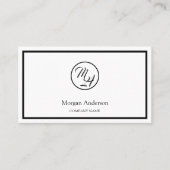 Carte De Visite Logo professionnel moderne de code QR (Devant)