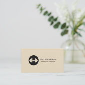 Carte De Visite Logo professionnel moderne d'haltère (Debout devant)