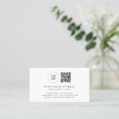 Carte De Visite Logo professionnel moderne élégant QR Code (Debout devant)