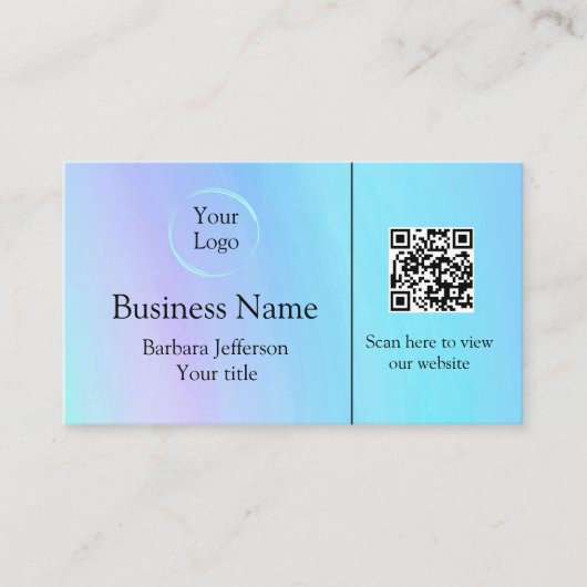 Carte De Visite Logo professionnel moderne et code QR (Devant)