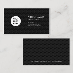 Carte De Visite logo professionnel moderne noir simple
