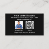 Carte De Visite Logo professionnel moderne personnalisé Code QR (Dos)