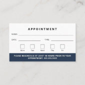 Carte De Visite Logo Professionnel Moderne Votre prochain rendez-v (Dos)