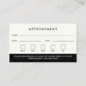 Carte De Visite Logo Professionnel Moderne Votre prochain rendez-v (Dos)