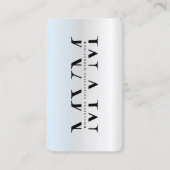 Carte De Visite Logo Professionnel Monogramme Marketing Silver (Devant)