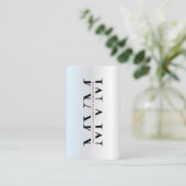 Carte De Visite Logo Professionnel Monogramme Marketing Silver (Debout devant)