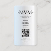 Carte De Visite Logo Professionnel Monogramme Marketing Silver (Dos)