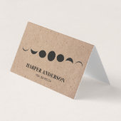 Carte De Visite Logo professionnel Monogramme noir Lune (Devant)