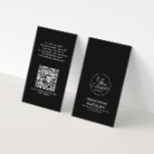 Carte De Visite Logo professionnel noir blanc Code QR