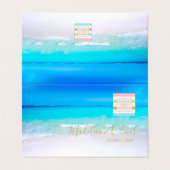 Carte De Visite Logo professionnel Ocean Blue Aqua plié (Extérieur déplié)