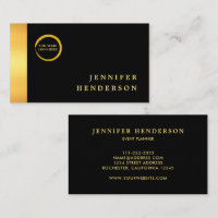 Logo professionnel or noir chic de style moderne