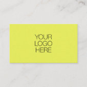 Carte De Visite Logo Professionnel Orange Jaune Chartreuse Gras (Devant)