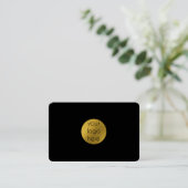 Carte De Visite Logo professionnel personnalisé Cercle Black Gold (Debout devant)