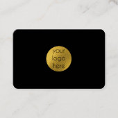 Carte De Visite Logo professionnel personnalisé Cercle Black Gold (Devant)