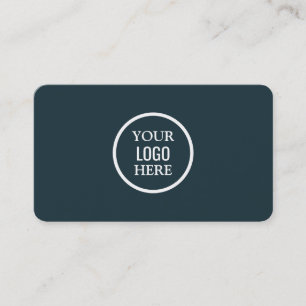 Carte De Visite Logo professionnel personnalisé Cercle bleu