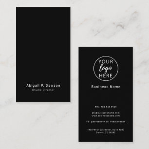 Carte De Visite Logo professionnel personnalisé noir