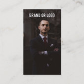 Carte De Visite Logo professionnel photo moderne Code QR (Devant)