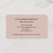 Carte De Visite Logo professionnel QR Code, Boho Beige Professiona (Dos)