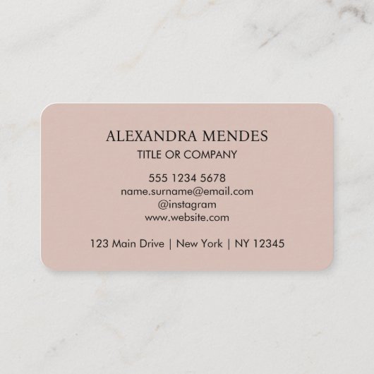 Carte De Visite Logo professionnel QR Code, Boho Beige Professiona (Dos)
