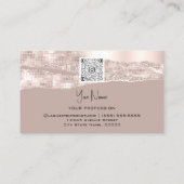 Carte De Visite Logo professionnel QR Code Coiffeur maquillage Art (Dos)