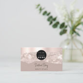 Carte De Visite Logo professionnel QR Code Coiffeur maquillage Art (Debout devant)