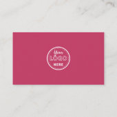 Carte De Visite Logo professionnel Qr Code Moderne Hot Rose (Dos)