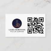 Carte De Visite Logo professionnel QR Code pour contact (Devant)