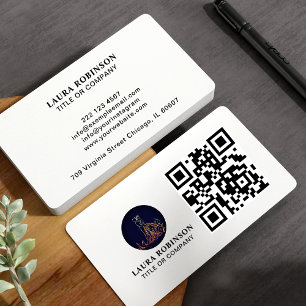 Carte De Visite Logo professionnel QR Code pour contact