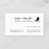 Carte De Visite Logo Professionnel Script Typographie Moderne. (Dos)