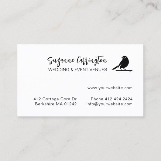 Carte De Visite Logo Professionnel Script Typographie Moderne. (Dos)