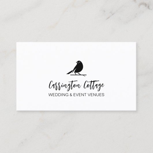 Carte De Visite Logo Professionnel Script Typographie Moderne. (Devant)