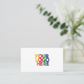 Carte De Visite Logo professionnel simple blanc (Debout devant)